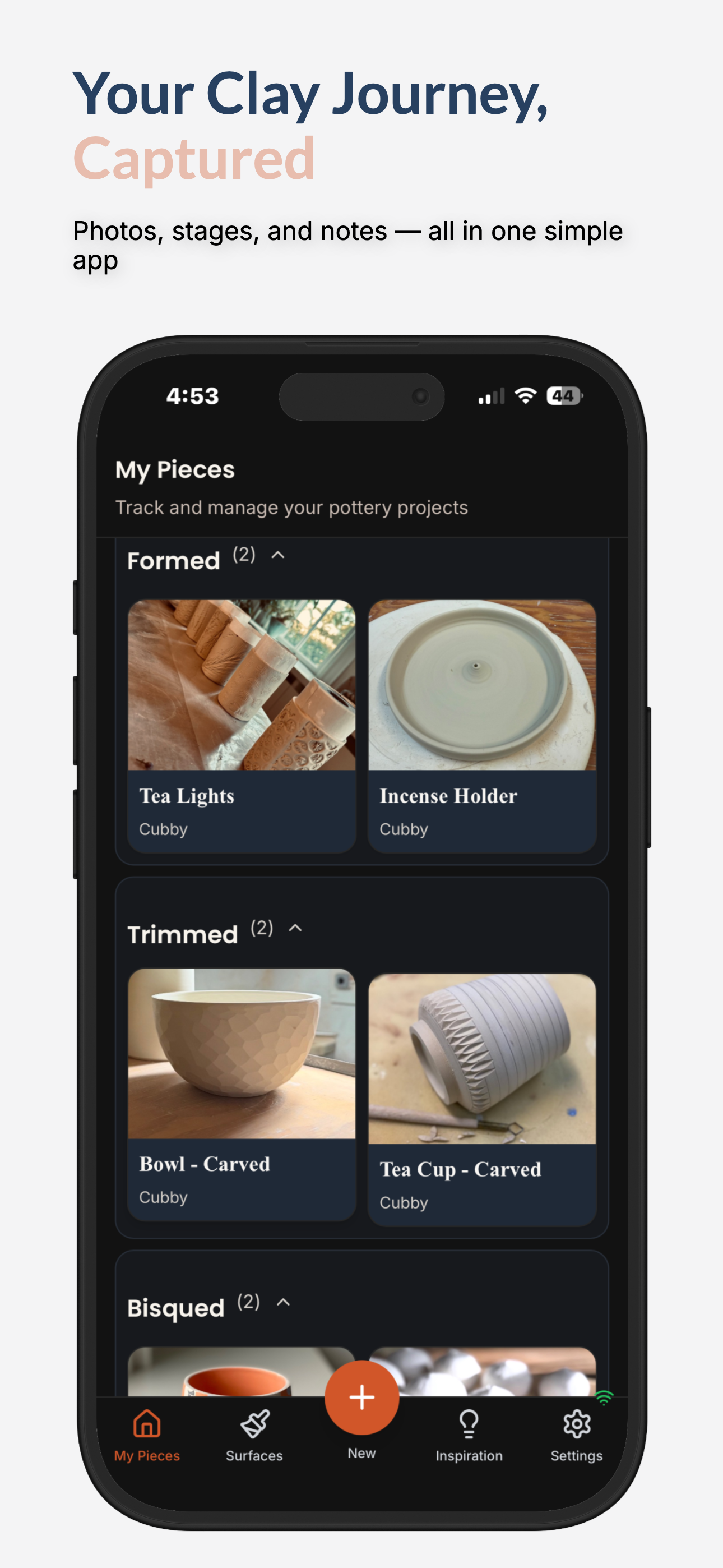 Terrasate: Your Pottery Tracker